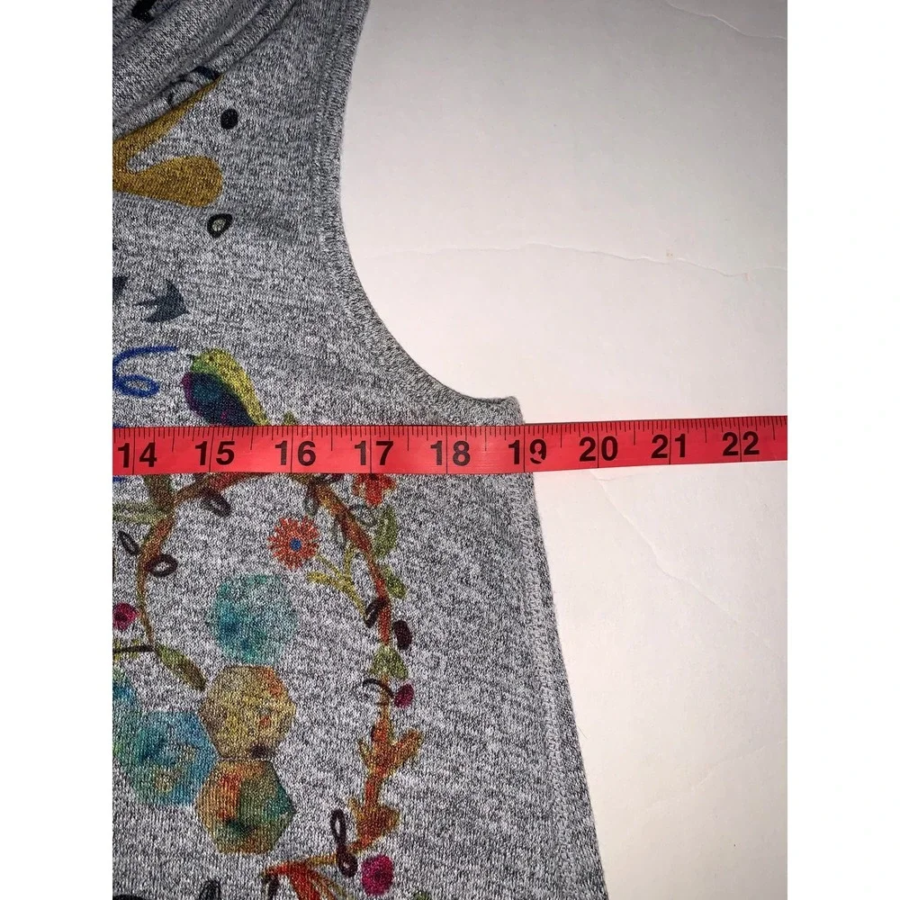 INoah Womens Cowl Neck Sleeveless Tunic Gray School Bus, Statue of Liberty Sz Lg